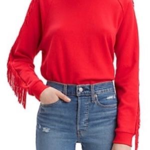 Levi's Reese Crewneck Tassel Sweater S Red…